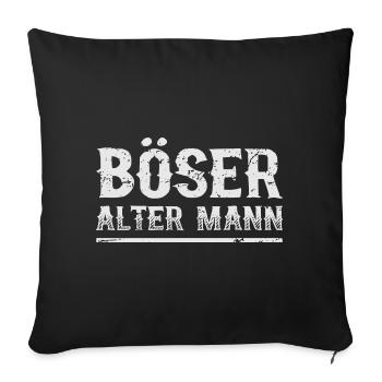 Böser Alter Mann - Sofakissenbezug 45 x 45 cm - Schwarz - Vorne