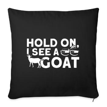 Vintage Retro Goat Breeder Goat Goat Lover - Sofa pillowcase 17,3'' x 17,3'' (45 x 45 cm) - black - Front