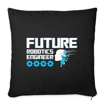 Robot Robotics Engineer Costume Robot - Sofa pillowcase 17,3'' x 17,3'' (45 x 45 cm) - black - Front