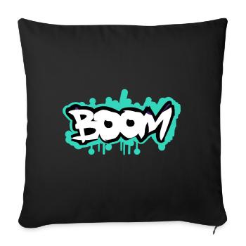 Boom Grafitti Style - Sofa pillowcase 17,3'' x 17,3'' (45 x 45 cm) - black - Front
