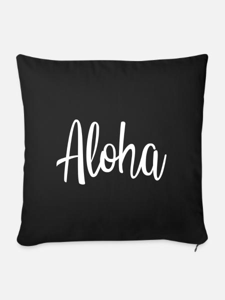 Aloha - Sofakissenbezug 45 x 45 cm - Schwarz