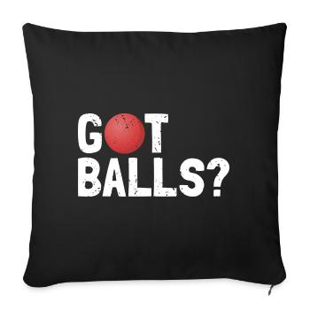 Dodgeball for Dodgeball Player and Gaga Ball - Sofa pillowcase 17,3'' x 17,3'' (45 x 45 cm) - black - Front