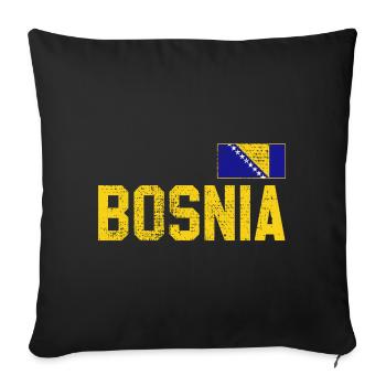 Bosnie - Housse de coussin décorative 45 x 45 cm - noir - Devant
