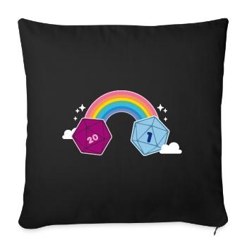 Pen and Paper Magic Rainbow - Sofa pillowcase 17,3'' x 17,3'' (45 x 45 cm) - black - Front