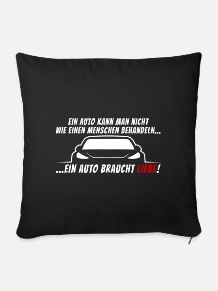 Auto Liebe Tuning - Sofakissenbezug 45 x 45 cm - Schwarz