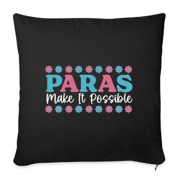 Enseignant - Housse de coussin décorative 45 x 45 cm - noir - Devant