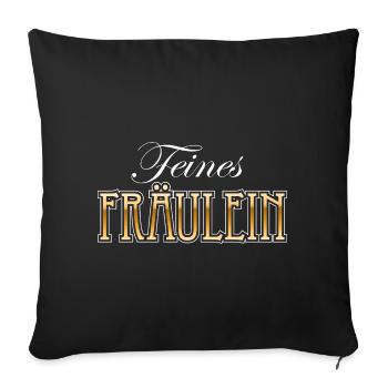 Feines Fräulein - Sofakissenbezug 45 x 45 cm - Schwarz - Vorne