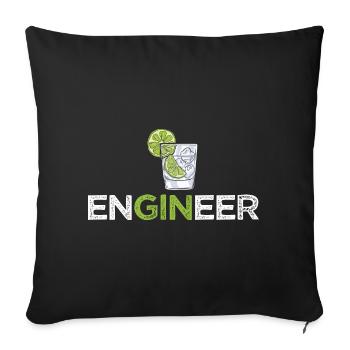 Funny Gin Lover Tonic Sayings Gift - Sofa pillowcase 17,3'' x 17,3'' (45 x 45 cm) - black - Front