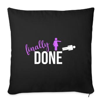 Finally divorce divorce separation - Sofa pillowcase 17,3'' x 17,3'' (45 x 45 cm) - black - Front