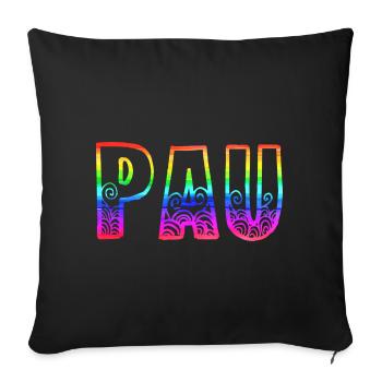 Pau rs Arc-en-ciel - Housse de coussin décorative 45 x 45 cm - noir - Devant