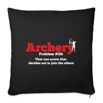 Bogenschießen Archery - Sofakissenbezug 45 x 45 cm - Schwarz - Vorne