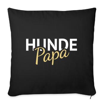 Hunde Papa - Sofakissenbezug 45 x 45 cm - Schwarz - Vorne