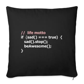 Cybersecurity Design for Hackers and Cyber Security - Sofa pillowcase 17,3'' x 17,3'' (45 x 45 cm) - black - Front