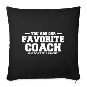 Sports Player Sports Coach Coaches Gift - Sofa pillowcase 17,3'' x 17,3'' (45 x 45 cm) - black - Front