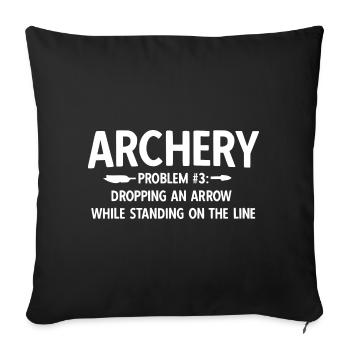 Bogenschießen Archery - Sofakissenbezug 45 x 45 cm - Schwarz - Vorne