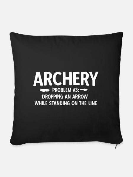 Bogenschießen Archery - Sofakissenbezug 45 x 45 cm - Schwarz