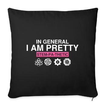 Steminist Science Design for Women Science - Sofa pillowcase 17,3'' x 17,3'' (45 x 45 cm) - black - Front