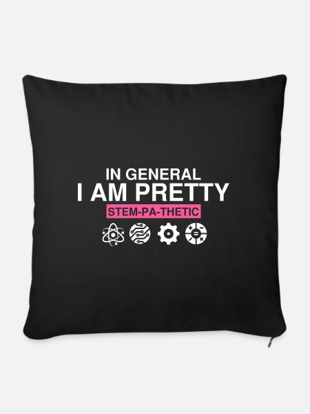 Steminist Science Design für Frauen Wissenschaft - Sofakissenbezug 45 x 45 cm - Schwarz