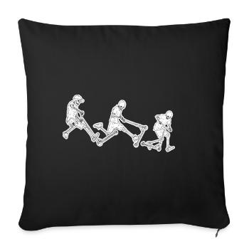 Scooter Tretroller - Sofakissenbezug 45 x 45 cm - Schwarz - Vorne