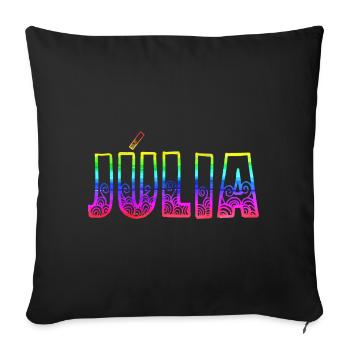 Julia RS Arc-en-ciel - Housse de coussin décorative 45 x 45 cm - noir - Devant