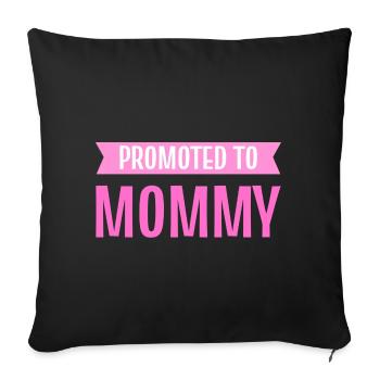 Promoted To Mommy Est 2023 Mutter - Sofakissenbezug 45 x 45 cm - Schwarz - Vorne