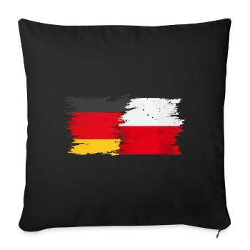 Allemagne Turquie Friendship Maillot de foot - Housse de coussin décorative 45 x 45 cm - noir - Devant