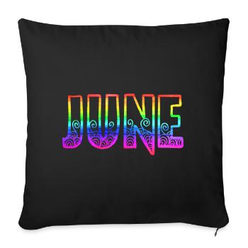 Juin RS Rainbow - Housse de coussin décorative 45 x 45 cm - noir - Devant
