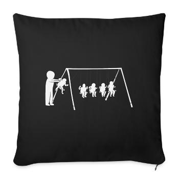 Physicists are the better parents - Sofa pillowcase 17,3'' x 17,3'' (45 x 45 cm) - black - Front