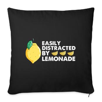 Lemonade Lemon Lemonade Lemonade Lemonade Stand Design - Sofa pillowcase 17,3'' x 17,3'' (45 x 45 cm) - black - Front