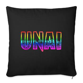 Unai RS Arc-en-ciel - Housse de coussin décorative 45 x 45 cm - noir - Devant