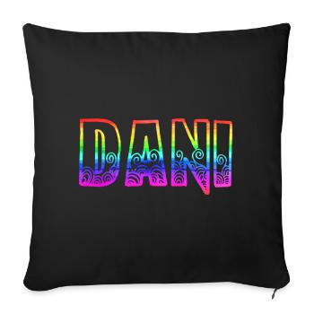dani rs regenbogen - Sofakissenbezug 45 x 45 cm - Schwarz - Vorne