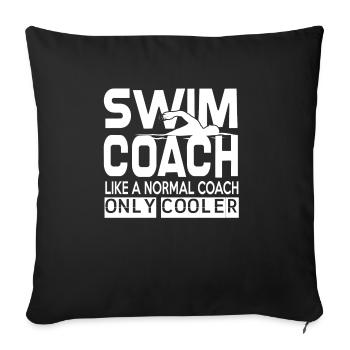 Maillot de bain cadeau de plongée pour entraîneur de sport - Housse de coussin décorative 45 x 45 cm - noir - Devant