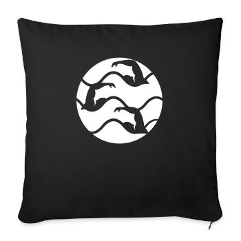 Maillot de bain cadeau de piscine passe-temps de baignade - Housse de coussin décorative 45 x 45 cm - noir - Devant
