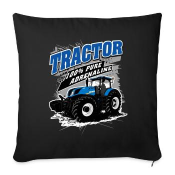 Traktor - Schlepper - Landwirt - Bauer - Sofakissenbezug 45 x 45 cm - Schwarz - Vorne