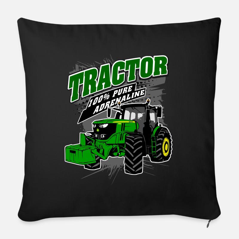 Traktor - Schlepper - Landwirt - Bauer - Sofakissenbezug 45 x 45 cm - Schwarz