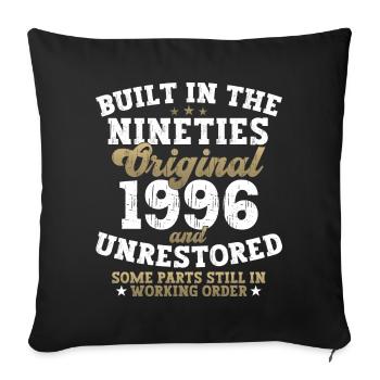 Construit dans les années quatre-vingt-dix 1996 26e anniversaire Hommes - Housse de coussin décorative 45 x 45 cm - noir - Devant