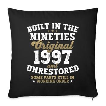 Construit dans les années quatre-vingt-dix 1997 25e anniversaire Hommes - Housse de coussin décorative 45 x 45 cm - noir - Devant