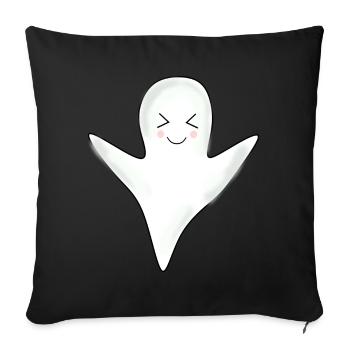 Halloween T-shirt Ghost spooky cute shirt - Sofa pillowcase 17,3'' x 17,3'' (45 x 45 cm) - black - Front