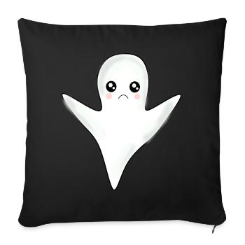 Kawaii Ghost Ghosts Halloween Halloween Costume - Sofa pillowcase 17,3'' x 17,3'' (45 x 45 cm) - black - Front