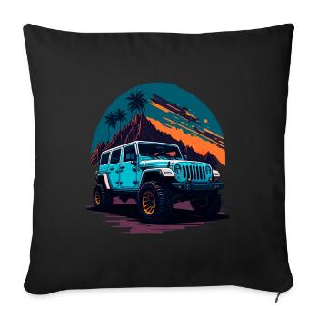 OFF ROAD all-terrain vehicles - Sofa pillowcase 17,3'' x 17,3'' (45 x 45 cm) - black - Front