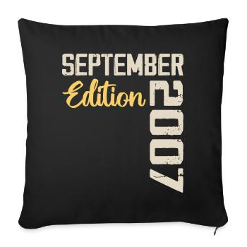 September 2007 - 17th Anniversary September 2007 - Sofa pillowcase 17,3'' x 17,3'' (45 x 45 cm) - black - Front