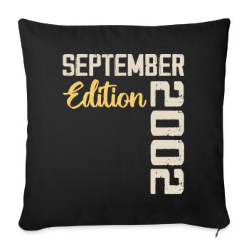 Septembre 2002 - 22e Anniversaire September 2002 - Housse de coussin décorative 45 x 45 cm - noir - Devant