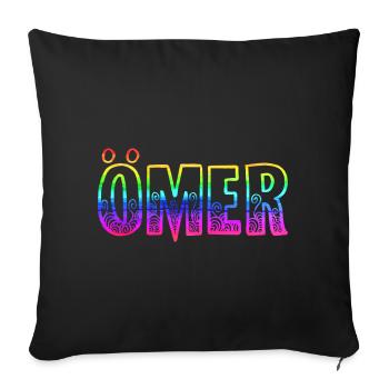 Ömer RS Rainbow - Sofa pillowcase 17,3'' x 17,3'' (45 x 45 cm) - black - Front