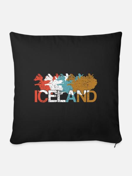 Island - Sofakissenbezug 45 x 45 cm - Schwarz