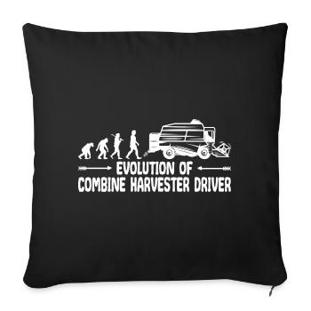 Combinez Grain Farmer Evolution Funny - Housse de coussin décorative 45 x 45 cm - noir - Devant