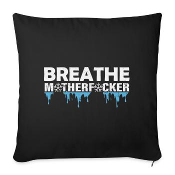 Ice Bath Challenage Pain Relief - Sofa pillowcase 17,3'' x 17,3'' (45 x 45 cm) - black - Front