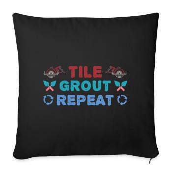 Beruf Bester Fliesenleger Geschenk-Idee - Sofakissenbezug 45 x 45 cm - Schwarz - Vorne
