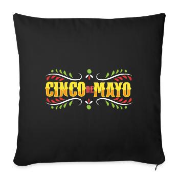 Drôle Cinco De Mayo Mexique - Housse de coussin décorative 45 x 45 cm - noir - Devant