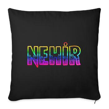 Nehir RS Arc-en-ciel - Housse de coussin décorative 45 x 45 cm - noir - Devant