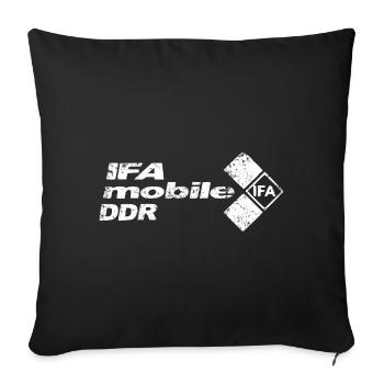 IFA mobile DDR - Vintage Retro Klassik Logo - Sofakissenbezug 45 x 45 cm - Schwarz - Vorne